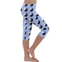 Yin Yang Pattern Kids  Lightweight Velour Capri Leggings  View3