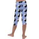 Yin Yang Pattern Kids  Lightweight Velour Capri Leggings  View4