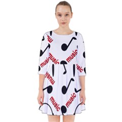 Music Letters Word Headphones Note Smock Dress by HermanTelo