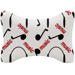 Music Letters Word Headphones Note Seat Head Rest Cushion by HermanTelo