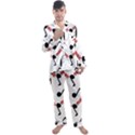 Music Letters Word Headphones Note Men s Satin Pajamas Long Pants Set View1