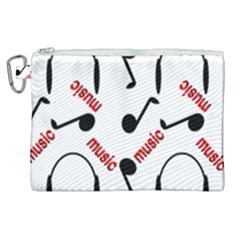 Music Letters Word Headphones Note Canvas Cosmetic Bag (xl) by HermanTelo