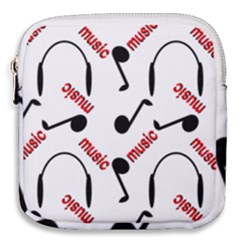 Music Letters Word Headphones Note Mini Square Pouch