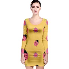 Ledy Bird Long Sleeve Bodycon Dress