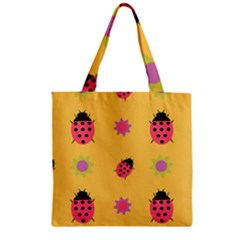 Ledy Bird Zipper Grocery Tote Bag