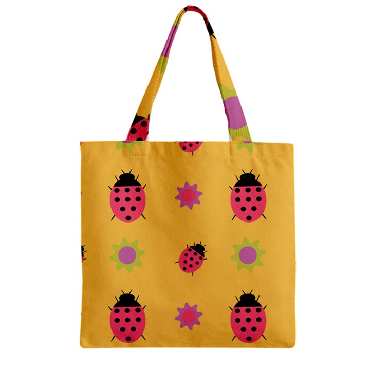 Ledy Bird Zipper Grocery Tote Bag