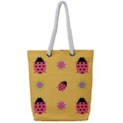 Ledy Bird Full Print Rope Handle Tote (small) by HermanTelo