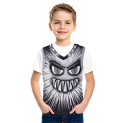 Monster Black White Eyes Kids  Sportswear by HermanTelo