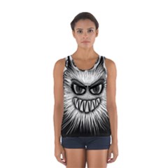 Monster Black White Eyes Sport Tank Top 