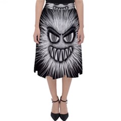 Monster Black White Eyes Classic Midi Skirt by HermanTelo