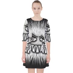 Monster Black White Eyes Pocket Dress by HermanTelo