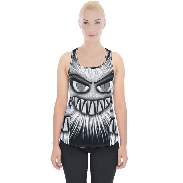 Monster Black White Eyes Piece Up Tank Top