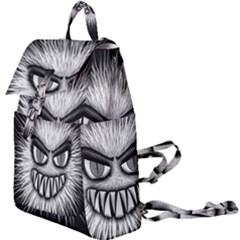 Monster Black White Eyes Buckle Everyday Backpack