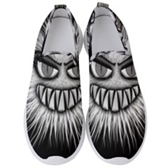 Monster Black White Eyes Men s Slip On Sneakers by HermanTelo