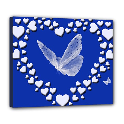 Heart Love Butterfly Mother S Day Deluxe Canvas 24  X 20  (stretched)