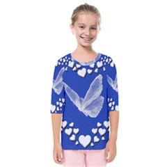 Heart Love Butterfly Mother S Day Kids  Quarter Sleeve Raglan Tee