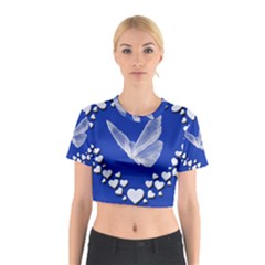 Heart Love Butterfly Mother S Day Cotton Crop Top