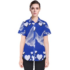 Heart Love Butterfly Mother S Day Women s Short Sleeve Shirt