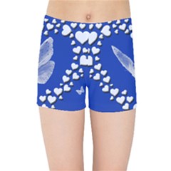 Heart Love Butterfly Mother S Day Kids  Sports Shorts by HermanTelo