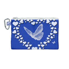 Heart Love Butterfly Mother S Day Canvas Cosmetic Bag (medium)