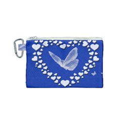 Heart Love Butterfly Mother S Day Canvas Cosmetic Bag (small)