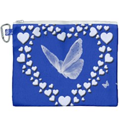 Heart Love Butterfly Mother S Day Canvas Cosmetic Bag (xxxl) by HermanTelo