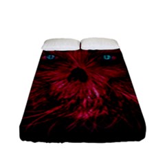 Monster Red Eyes Aggressive Fangs Ghost Fitted Sheet (full/ Double Size)