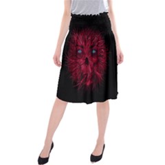 Monster Red Eyes Aggressive Fangs Ghost Midi Beach Skirt