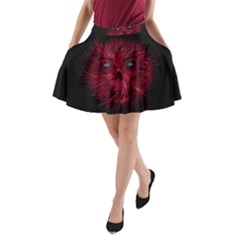 Monster Red Eyes Aggressive Fangs Ghost A-line Pocket Skirt