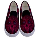 Monster Red Eyes Aggressive Fangs Ghost Kids  Canvas Slip Ons View1