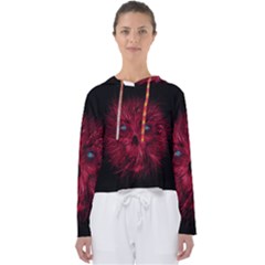 Monster Red Eyes Aggressive Fangs Ghost Women s Slouchy Sweat