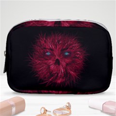 Monster Red Eyes Aggressive Fangs Ghost Make Up Pouch (small) by HermanTelo