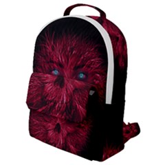 Monster Red Eyes Aggressive Fangs Ghost Flap Pocket Backpack (small)