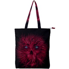 Monster Red Eyes Aggressive Fangs Ghost Double Zip Up Tote Bag by HermanTelo