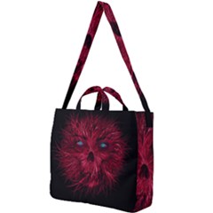 Monster Red Eyes Aggressive Fangs Ghost Square Shoulder Tote Bag by HermanTelo