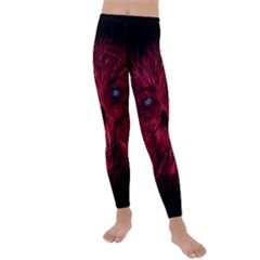 Monster Red Eyes Aggressive Fangs Ghost Kids  Lightweight Velour Leggings