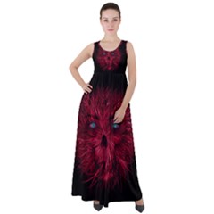 Monster Red Eyes Aggressive Fangs Ghost Empire Waist Velour Maxi Dress by HermanTelo