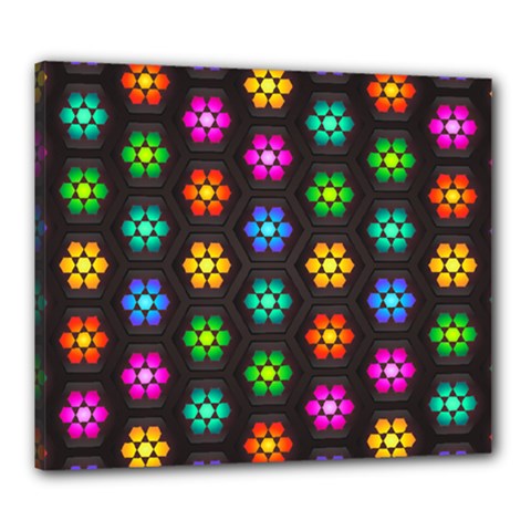 Pattern Background Colorful Design Canvas 24  X 20  (stretched) by HermanTelo