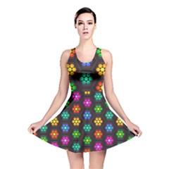 Pattern Background Colorful Design Reversible Skater Dress