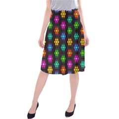 Pattern Background Colorful Design Midi Beach Skirt