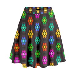 Pattern Background Colorful Design High Waist Skirt