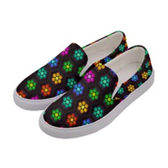 Pattern Background Colorful Design Women s Canvas Slip Ons