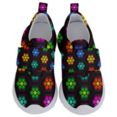 Pattern Background Colorful Design Kids  Velcro No Lace Shoes