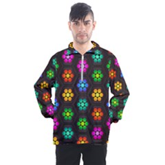 Pattern Background Colorful Design Men s Half Zip Pullover