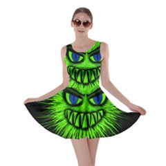 Monster Green Evil Common Skater Dress by HermanTelo