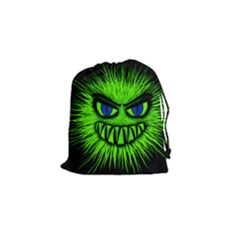 Monster Green Evil Common Drawstring Pouch (small)