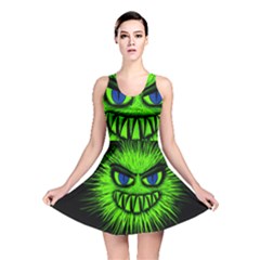 Monster Green Evil Common Reversible Skater Dress