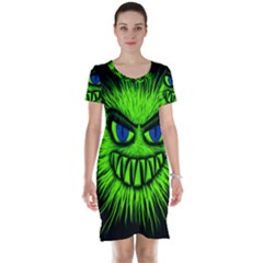 Monster Green Evil Common Short Sleeve Nightdress by HermanTelo