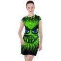 Monster Green Evil Common Drawstring Hooded Dress View1