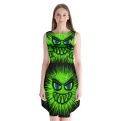 Monster Green Evil Common Sleeveless Chiffon Dress  